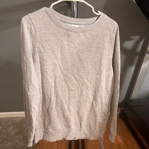 Basic Gray crew with braid on side